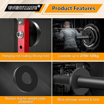 Weight Plate Holder: Power Rack Attachments Squat Rack Weight Plate Rack for 1 inch Standard Weight Plates, 2x2 3x3 2x3 Power Cage Accessories Weight Plate Storage