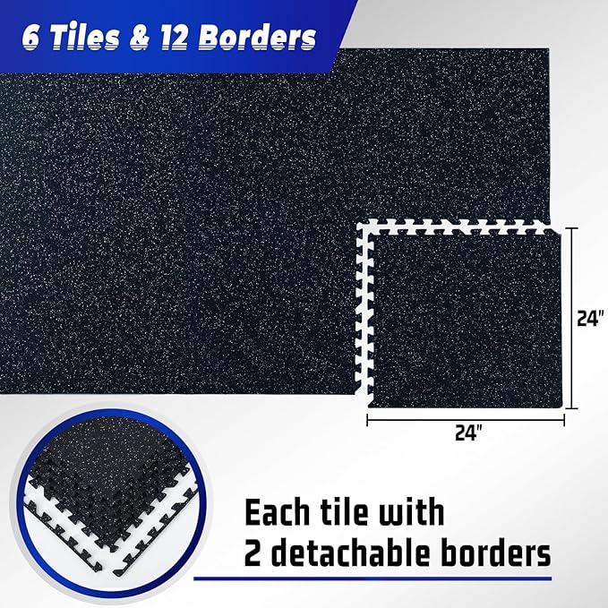 SUPERJARE 0.56'' Thick 6 Pcs 24 Sq Ft