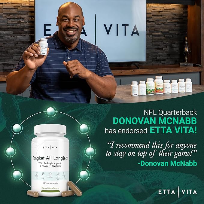 Hormone Doctor Recommended Test Support - Longjack Tongkat Ali & Fadogia Agrestis Supplement for Men & Womens Energy Support, Lean Muscle Growth & Recovery - NAC Liver Detox (Donovan McNabb Partner)