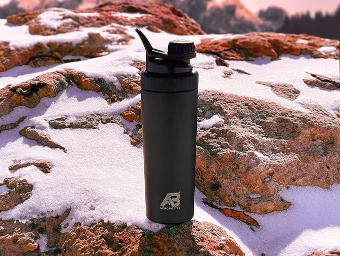 Cryo Shaker Cup, Insulated Stainless Steel Water Bottle and Protein Shaker, Mixes Protein and Pre Workout With Turbulent Mixing Technology, No Blending Ball or Wisk, 26oz, Nightfall Purple