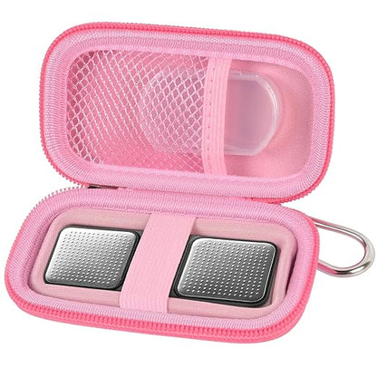 Heart Rate Monitor Case for AliveCor for KardiaMobile 1L 6L Personal EKG Monitor Storage Holder Fits for Cardiac Mobile Portable Heart Rate Monitor Bag Organizer (Pill Box Included) Pink
