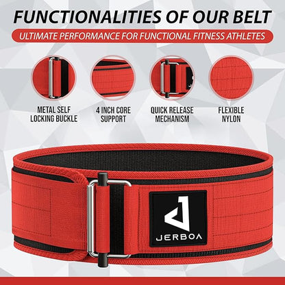 JERBOA Quick Self-Locking Weight Lifting Belts for Men