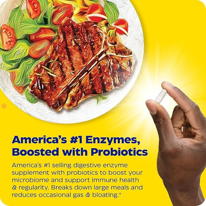 Enzymedica Digest Gold + Probiotics, 2-in-1 Formula for Gut Health, Digestive Enzymes & 1.5 Billion Active Probiotic Cultures, 180 Count