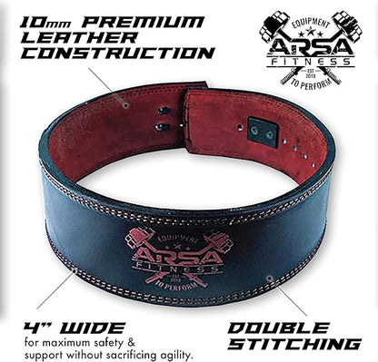 Arsa Fitness Weightlifting Adjustable Lever Belt for Men 10MM Thickness 4" Width