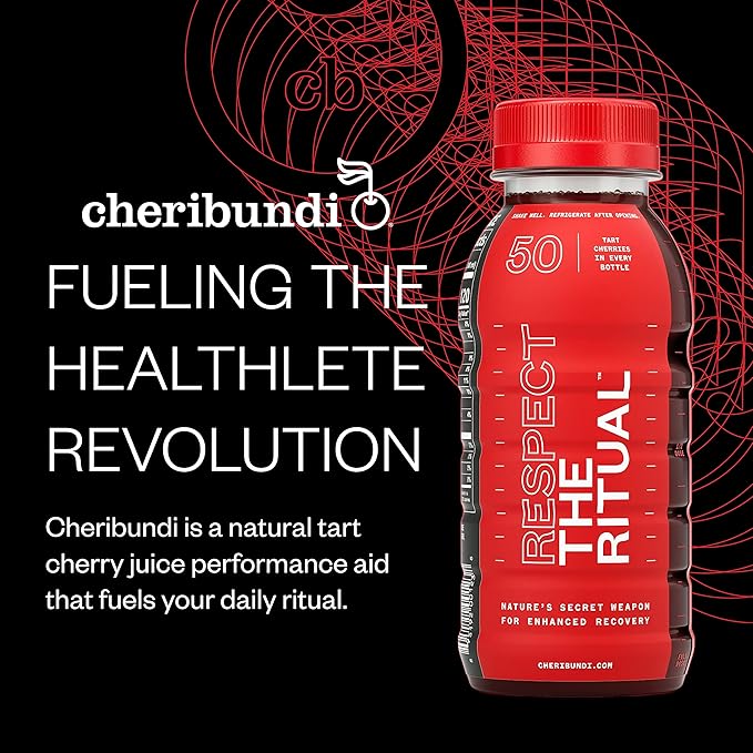 Cheribundi ORIGINAL Tart Cherry Juice Lightly Sweetened with Apple Juice - Fight Inflammation Pro Athlete Workout and Muscle Support Recovery, Pack of 12