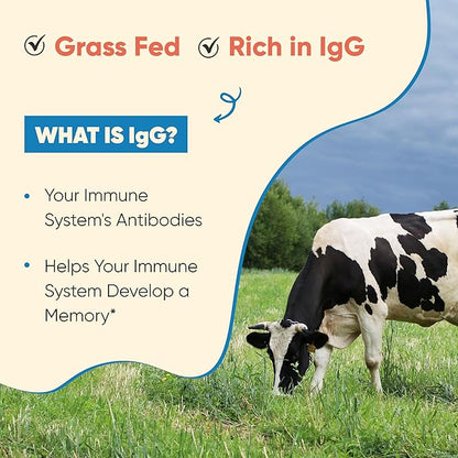 Sandhu's Pure Bovine Colostrum 130 Servings for Humans | Unflavored | Supports Immune Health