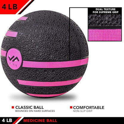 JFIT Medicine Exercise Ball with Dual Texture