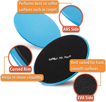 Mr. Pen- Core Sliders for Working Out 2 Pack,