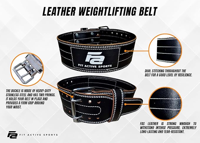 Fit Active Sports Professional Weight Lifting Belt
