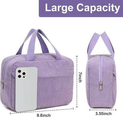 Makeup Bag for Women Cosmetic Bag Large Make Up Organizer Travel Toiletry Bags Waterproof Zipper Tote Pouch Purse for Girls