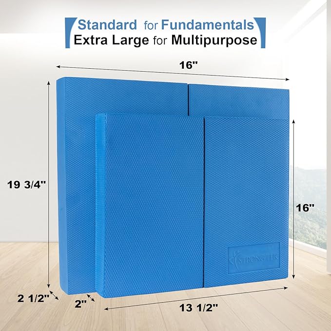 StrongTek 2-in-1 Non-Slip Balance Pad - High-Density Foam Cushion