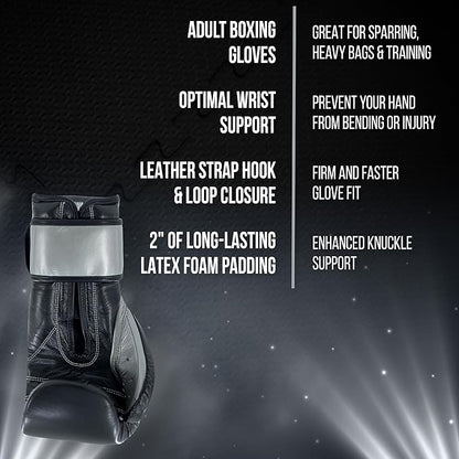 CLETO REYES Training Gloves with Leather Strap & Attached Thumb and Hook & Loop Closure