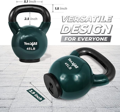 Yes4All Kettlebells Rubber Base (10-65 lbs)
