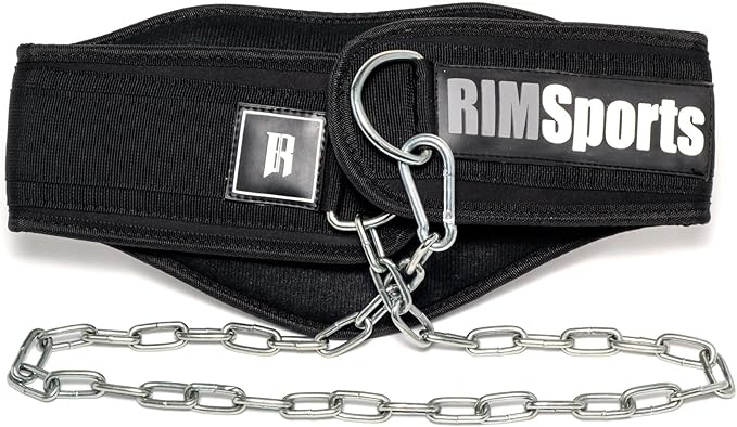 RIMSports Dip Belt For Weight Lifting - Weighted