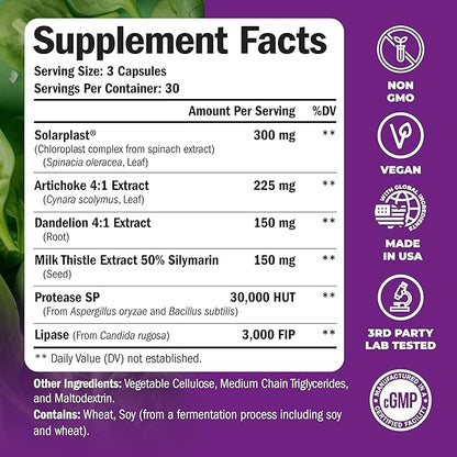 Liver Cleanse Detox & Repair Milk Thistle Supplement. Liver Support with Digestive Enzymes, Artichoke Extract, Dandelion Root Supplement. Milk Thistle Liver Detox & Liver Cleanse. 90 Liver Health Caps