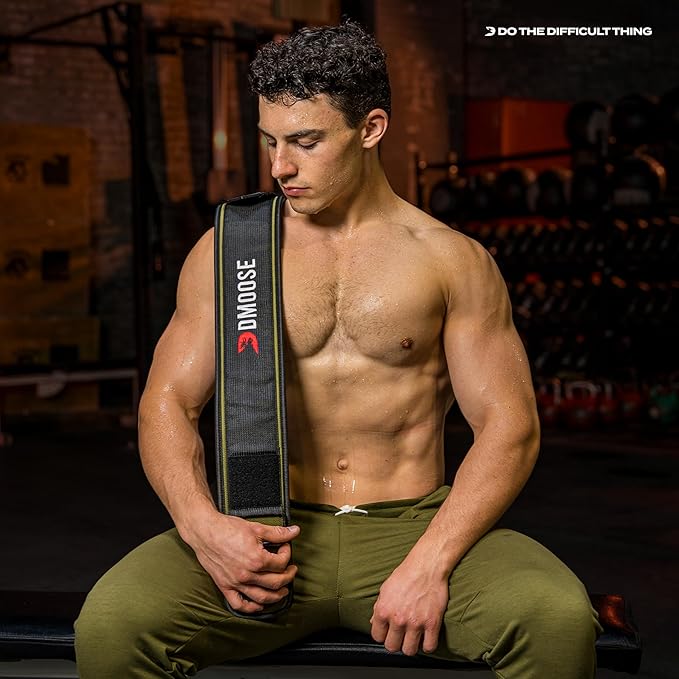 DMoose Weight Lifting Belt for Men & Women 2 in 1 Adjustable 4" 6" 6" Width
