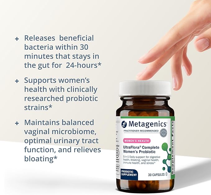Metagenics Ultraflora Complete Women's Probiotic - 5-in-1 Multi-Benefit Probiotic for Women* - Supports Digestive, Immune, Vaginal, Urogenital Health* - 30 Capsules