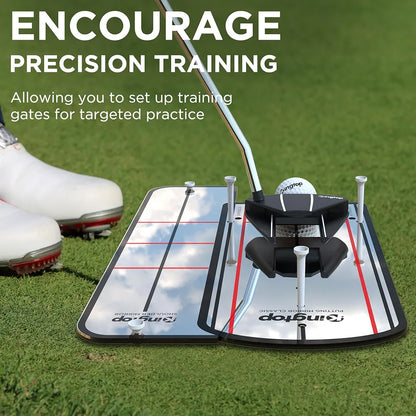 KINGTOP Golf Putting Mirror - Alignment Putting Training Aids for Consistency & Accuracy - Ideal for Indoor | Outdoor Practice, with Carry Bag and Golf Tees
