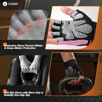 SIMARI Breathable Workout Gloves for Men and Women