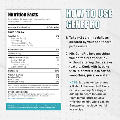 Unflavored Protein Powder - New Formula - Lactose-Free, Gluten-Free, & Non-GMO Whey Isolate Supplement Shake (3rd Generation, 60 Servings)