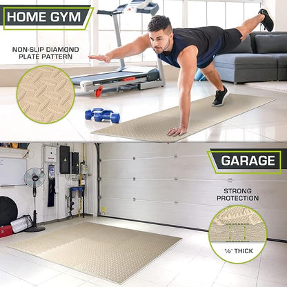ProsourceFit Puzzle Exercise Mat ½ in 24 in 24 in 144 Sq 36 Tiles