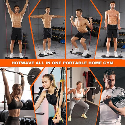 HOTWAVE Portable Exercise Equipment with 16 Gym Accessories.20 1 Push
