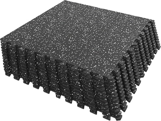 SUPERJARE 0.4 Inch Gym Flooring for Home Gym 12 Tiles