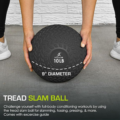 ProsourceFit Slam Medicine Balls 5 10, 15, 15, 20, 20, 25, 25, 30, 30, 50lbs 50lbs Smooth