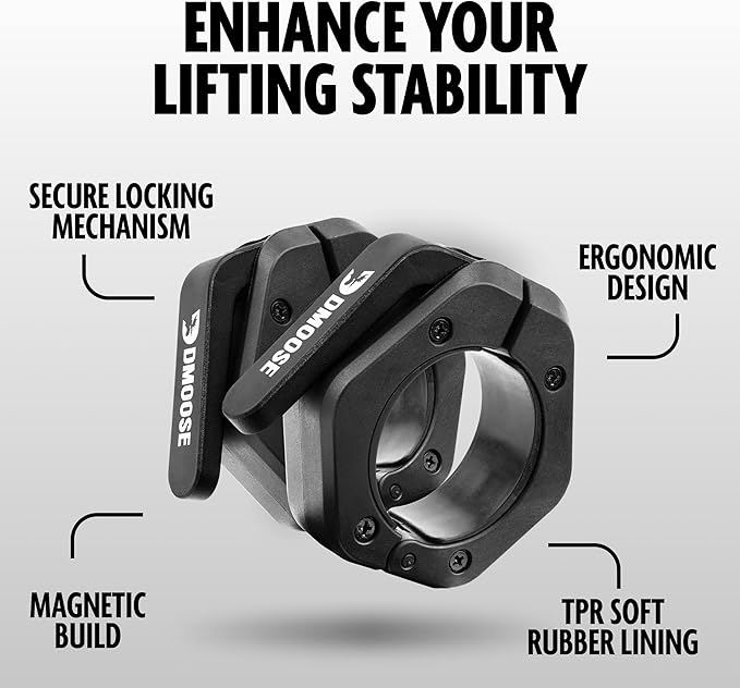 DMoose Fitness Barbell Clips 2" (Pair) - Quick