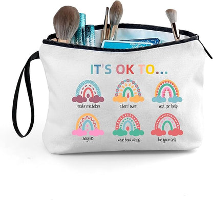 Inspirational Gifts for Women,Positivity Gifts,Fun Gifts for Women Friends,Teenage Girl Presents,Womens Makeup Cosmetic Make Up Bag,Teen Girls,Wife Gift Ideas