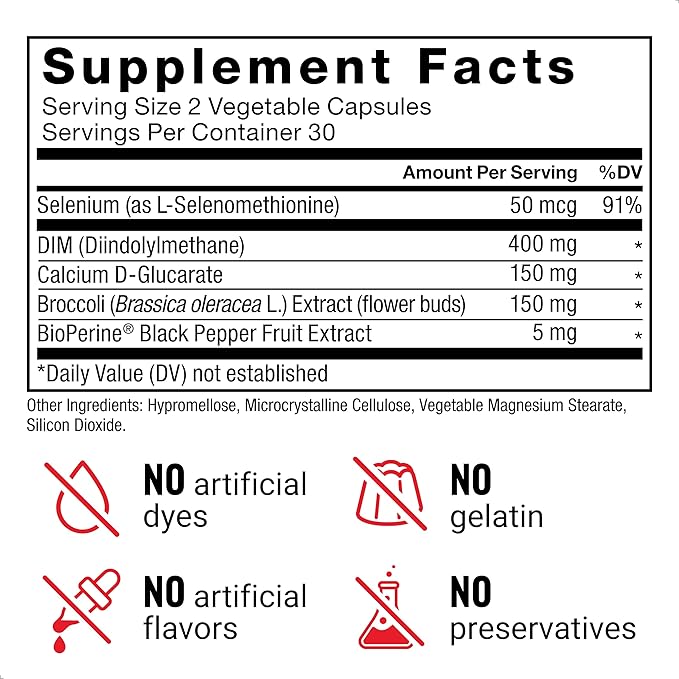 FORCE FACTOR DIM Max, DIM Supplement for Men to Support Hormone Balance and Estrogen Balance, Maximum Strength Diindolylmethane, Superior Absorption, 400mg, 60 Capsules