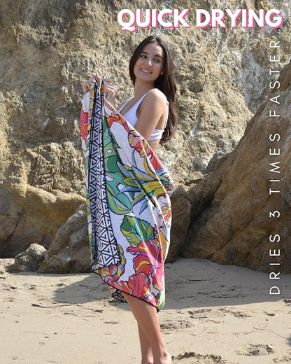 ECCOSOPHY Microfiber Beach Towel - Sand Free Towels 71x35 in