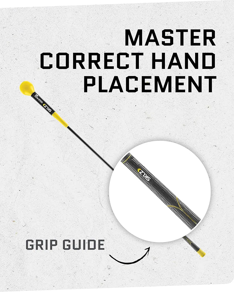 SKLZ Gold Flex Golf Swing Trainer and Warm-Up Stick - Essential Golf Accessories for Golfers, 48"/40” Golf Equipment for Distance, Balance Building, Power & Grip Training, Portable & Course-Legal