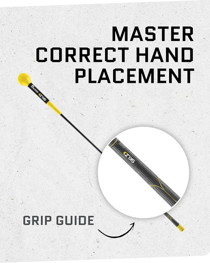 SKLZ Gold Flex Golf Swing Trainer and Warm-Up Stick - Essential Golf Accessories for Golfers, 48"/40” Golf Equipment for Distance, Balance Building, Power & Grip Training, Portable & Course-Legal