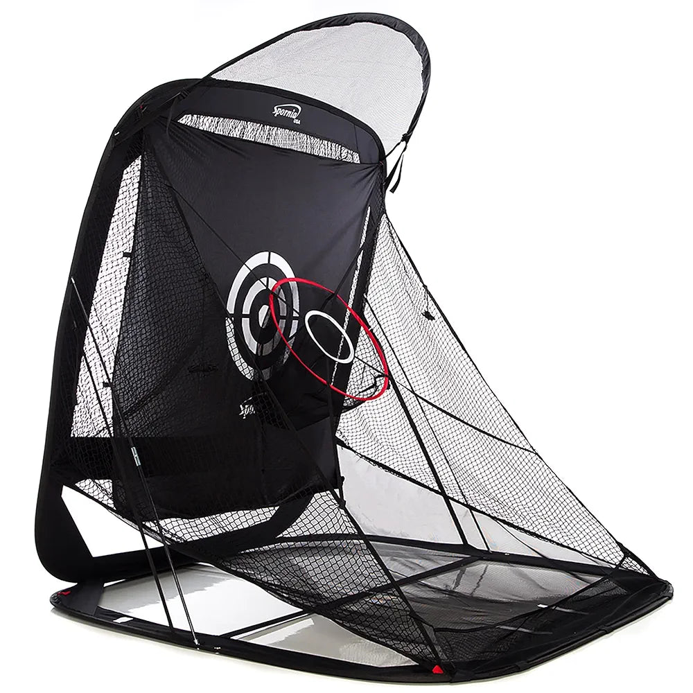 Spornia Spg-7 Golf Practice Net - Automatic Ball Return System w/Target Sheet, Two Side Barrier