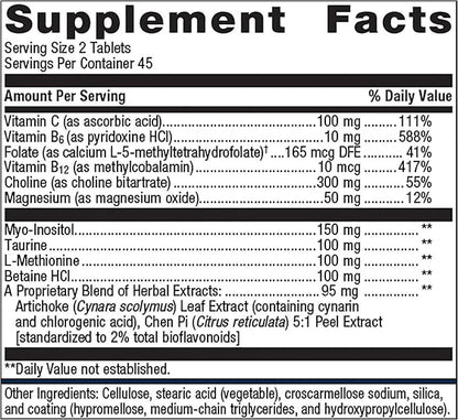 Metagenics Lipo-Gen - Lipotropic Liver Supplement* - Gallbladder Support* - with Amino Acids, Vitamin B12 & Choline - Non-GMO, Gluten-Free & Vegetarian - 90 Tablets