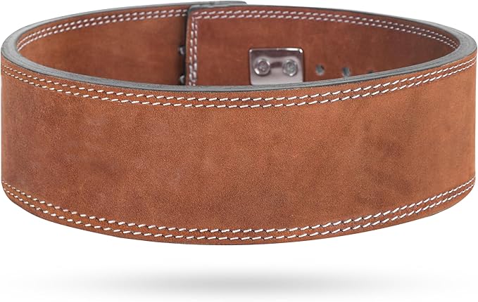 Weight Lifting Lever Belt Cowhide Gym Leather Belt 10mm Powerlifting