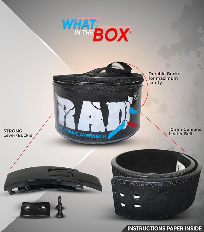 RAD Weight Lifting Belt for Men & Women 4 Inch 10 mm