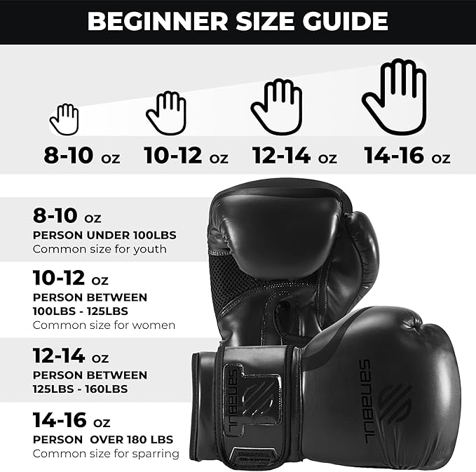 Sanabul Essential Gel Boxing Gloves for Men & Women, Kickboxing MMA, Muay Thai Gloves and Heavy Bag Training Punching & Sparring