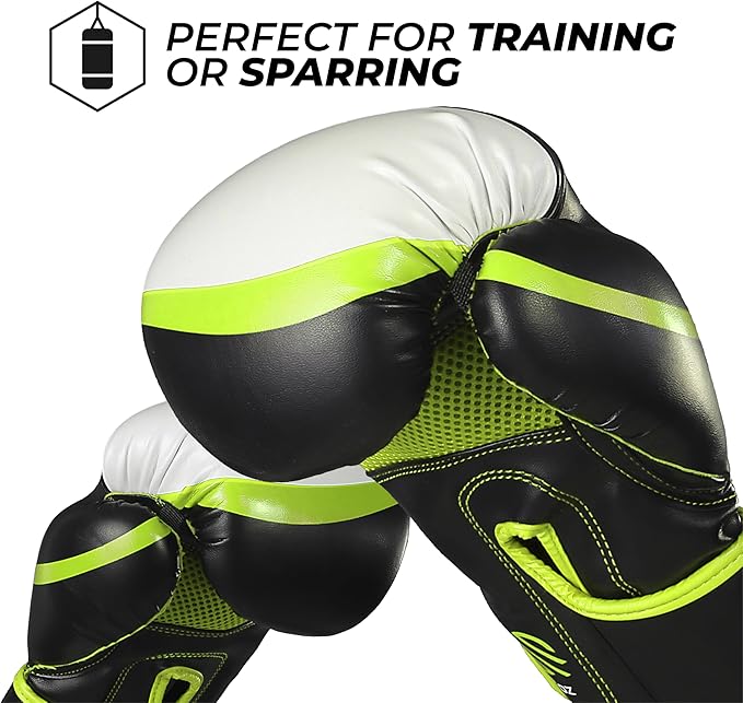 Sanabul Essential Gel Boxing Gloves for Men & Women, Kickboxing MMA, Muay Thai Gloves and Heavy Bag Training Punching & Sparring