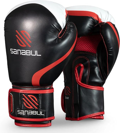 Sanabul Essential Gel Boxing Gloves for Men & Women, Kickboxing MMA, Muay Thai Gloves and Heavy Bag Training Punching & Sparring
