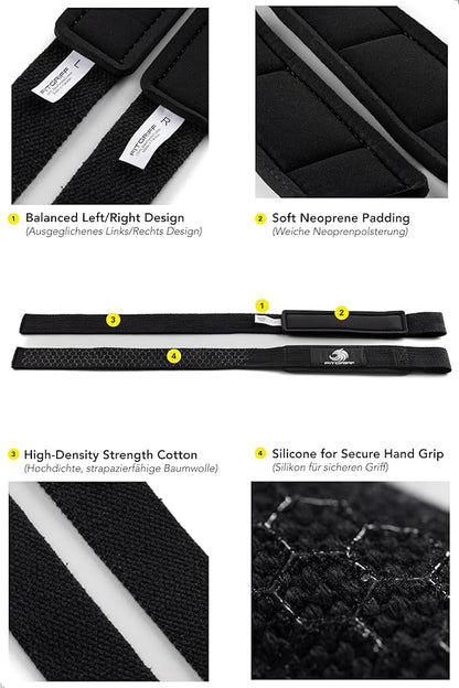 Fitgriff® Lifting Wrist Straps for Weightlifting