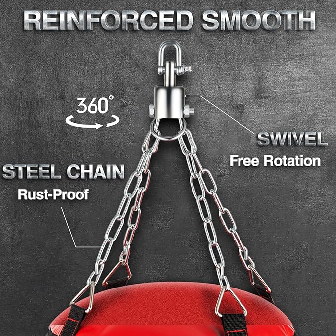 Prorobust Punching Bag for Adults, 4ft PU Heavy Boxing Bag Set with 12OZ Gloves for MMA Kickboxing Boxing Karate Home Gym Training (Unfilled)
