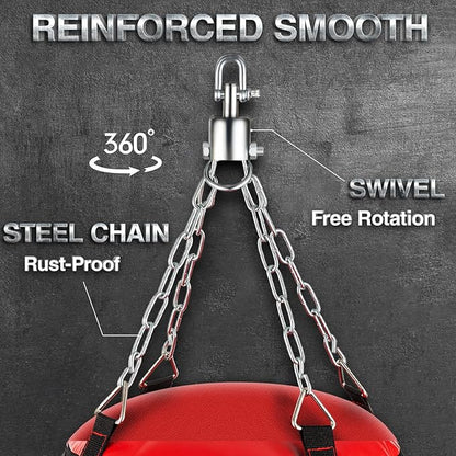 Prorobust Punching Bag for Adults, 4ft PU Heavy Boxing Bag Set with 12OZ Gloves for MMA Kickboxing Boxing Karate Home Gym Training (Unfilled)