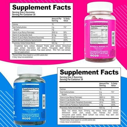 BEARVANA Bum & Chest Support Gummies for Women | Workout Enhancement | Berry Flavored | Essential Herbs | Multivitamins | Combo Pack Growth Gummies | Women’s Fitness Supplement (120 Count)