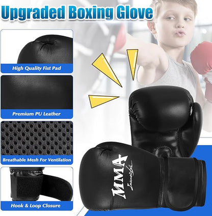 Punching Bag for Kids, 2.7FT Hanging Boxing Bag with Boxing Gloves, Kids Boxing Set Kickboxing Bag for Youth Boxing Karate Muay Thai Kick Taekwondo Training