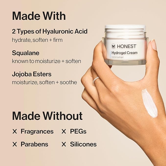 Honest Beauty Everyday Moisturizing Trio | Gentle Gel Cleanser, Green Juice Antioxidant Serum, Hydrogel Cream | 3-Step Routine | Vegan + Gentle for Sensitive Skin