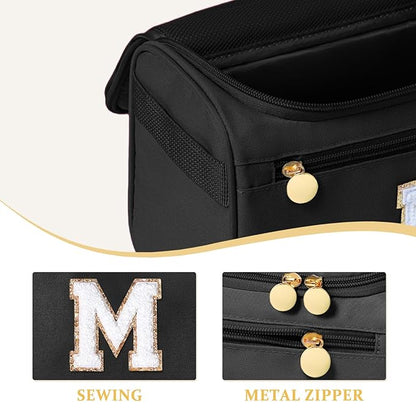 COSHAYSOO Hanging Travel Toiletry Bag for Women Toiletries Cosmetic Organizer Employee Appreciation Thank You Gifts for Social Worker Coworker Farewell Leaving Female Boss Birthday Gift Black M