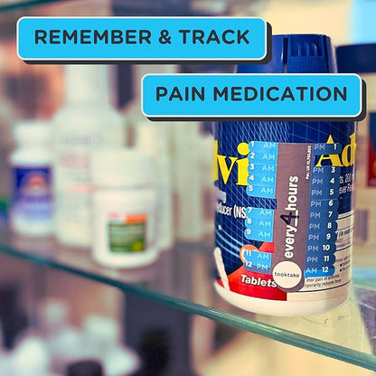 Hourly Tracking Stickers/3 pck-Pill, Medication,Cough Syrup,Liquid Meds,3X Day,AM/PM,Pill Tracker,2, 3 4 Times a Day,Medicine Organizer,Kids Pill Tracker,Pill Organizer,Day & Night