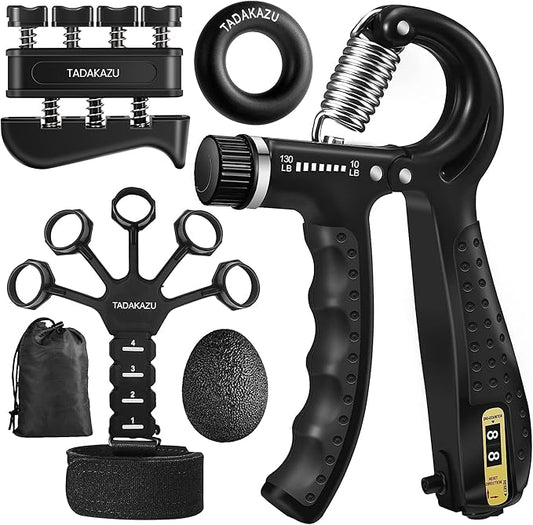 Grip Strength Trainer Kit (5 Pack) Adjustable Resistance